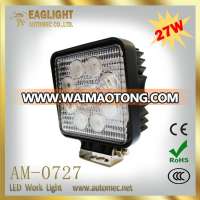 High quality IP 67 square shape waterproof Black 27w work led light For Car