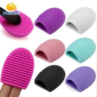 Egg Shape Silicone Brush Cleaning Mat Make Up Brush Cleaner Glove Scrubber Board Cosmetics Clean Brush Gel Washing Tool